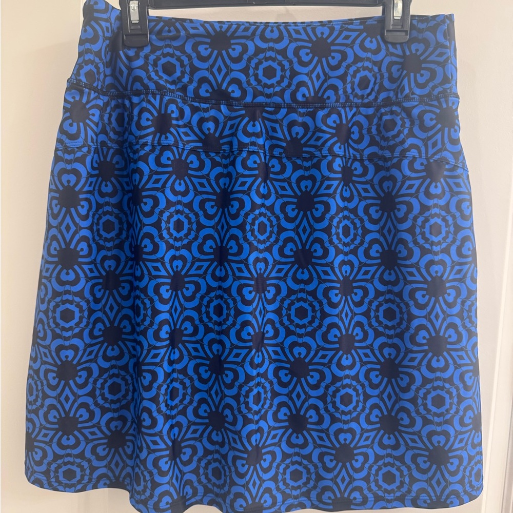 Vibrant Blue Geometric Mini Skirt